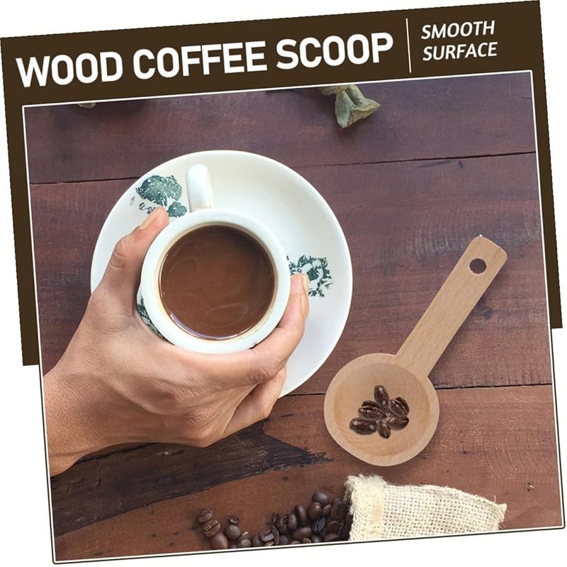 2Pcs Wooden Coffee Scoop Food Grade Measuring Spoons For Ground Coffee Salt Powder - Image 4